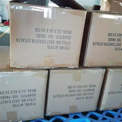 Leren werkhandschoenen verzonden naar de haven volgens afspraak van de klant
